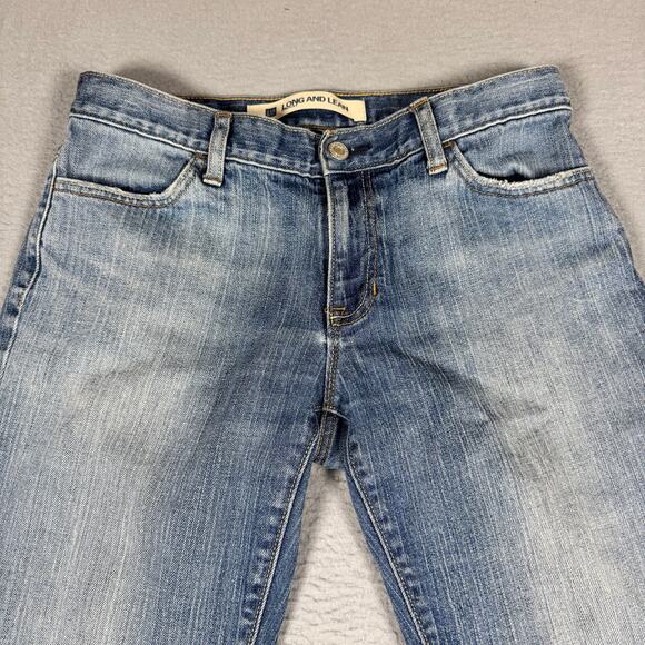 Vintage Gap Women's Y2K Long and Lean Boot Cut Low Mid Rise Faded Jeans- Size 10 - Picture 4 of 8